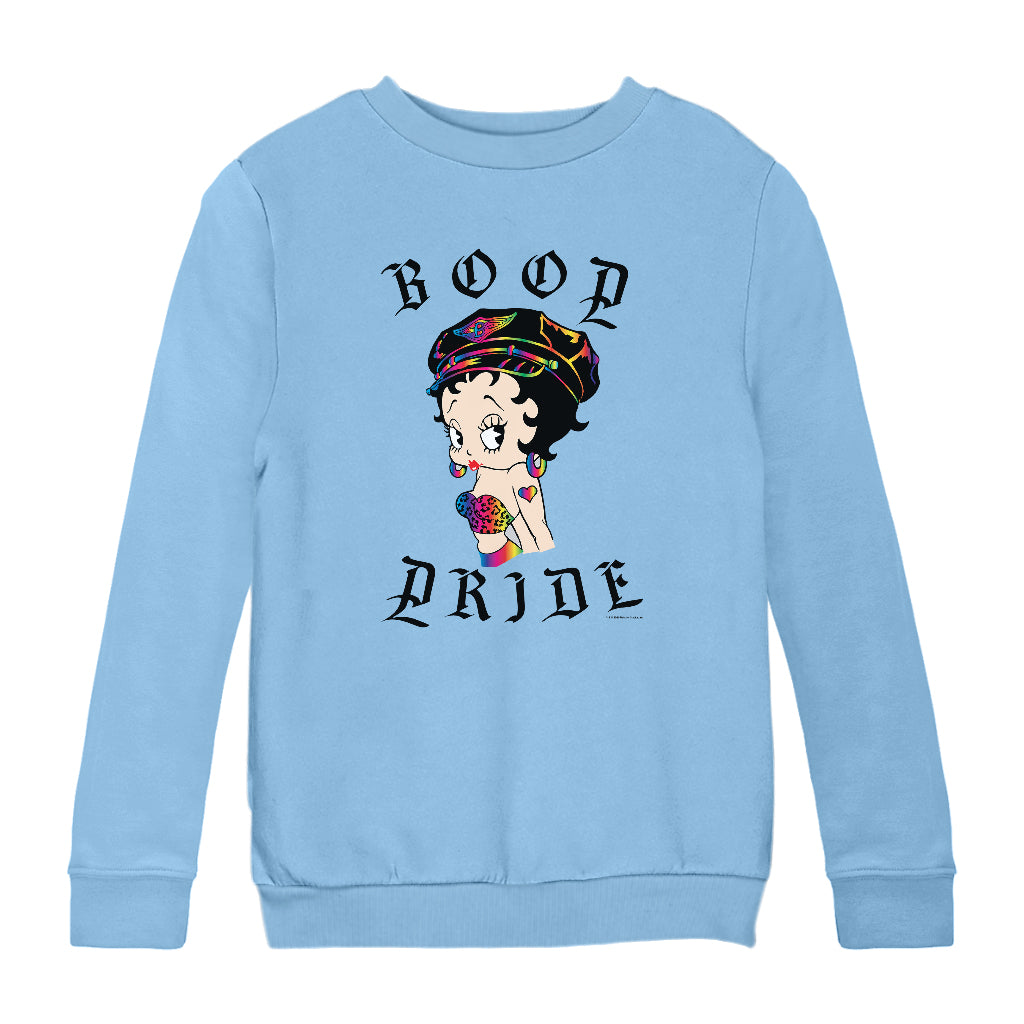 Betty Boop Rainbow Pride Kids Sweatshirt-Betty Boop Shop
