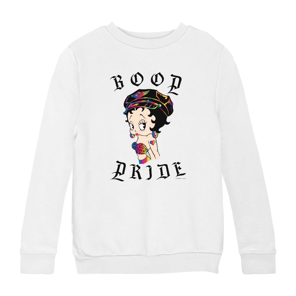 Betty Boop Rainbow Pride Kids Sweatshirt-Betty Boop Shop