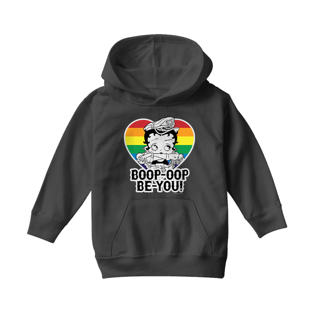 Betty Boop Pride Oop Be You Kids Hooded Sweatshirt-Betty Boop Shop