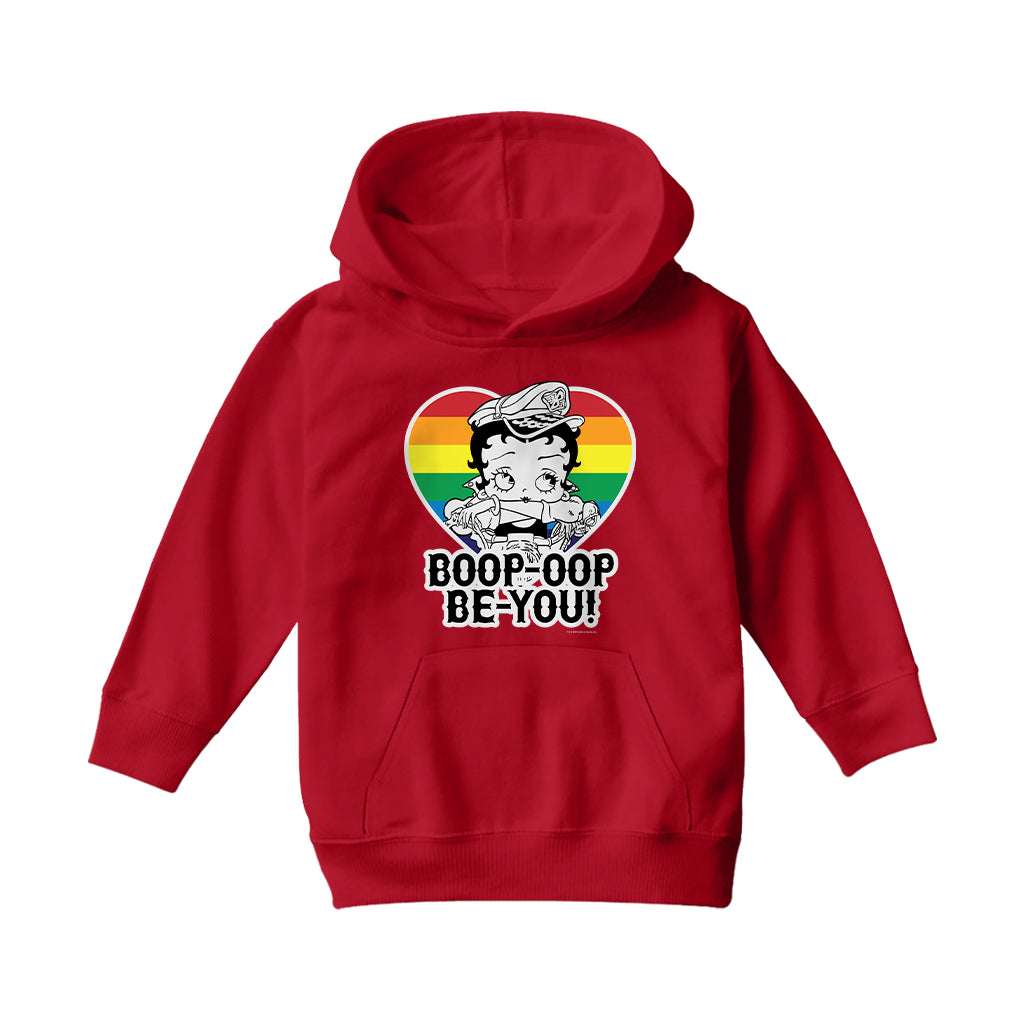 Betty Boop Pride Oop Be You Kids Hooded Sweatshirt-Betty Boop Shop