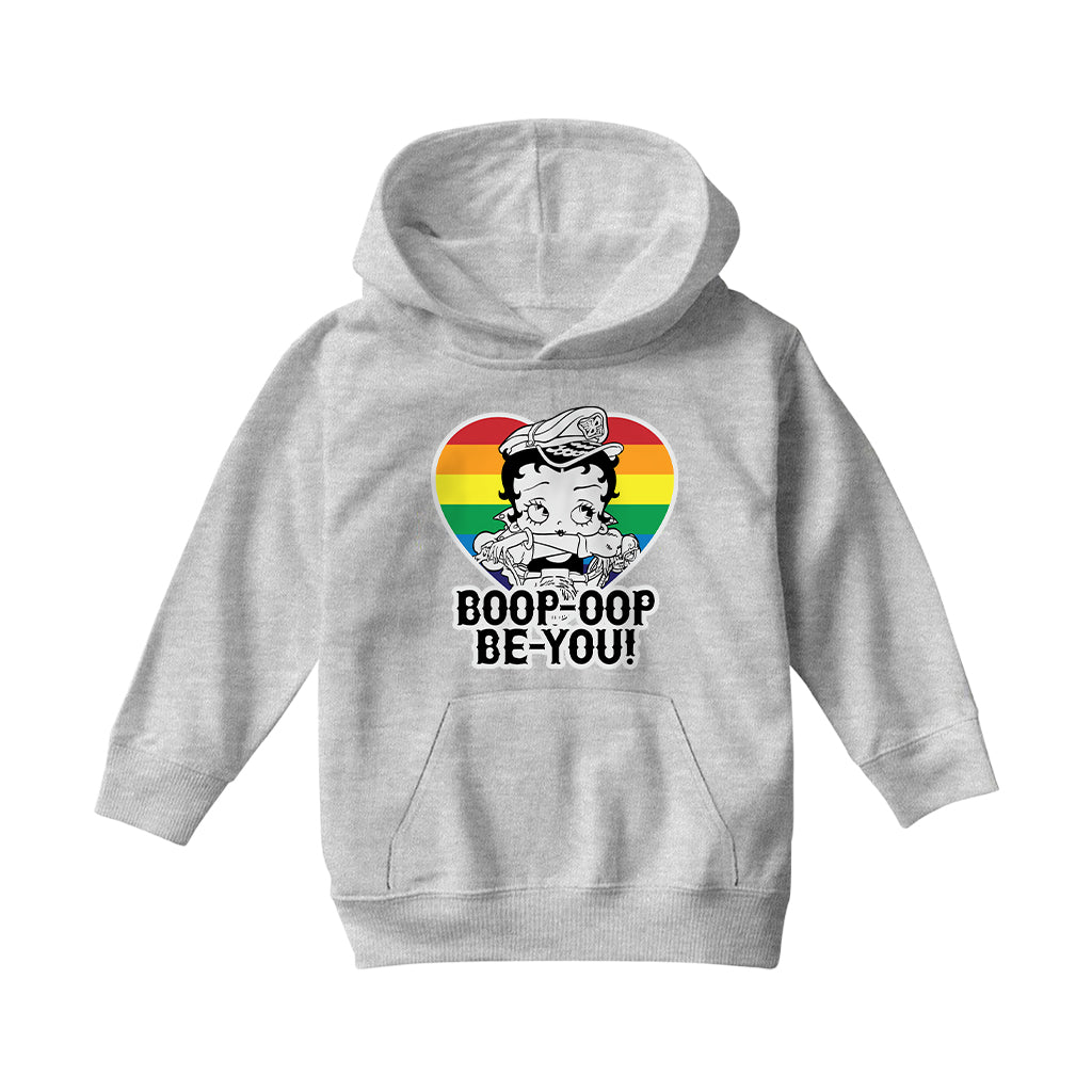 Betty Boop Pride Oop Be You Kids Hooded Sweatshirt-Betty Boop Shop