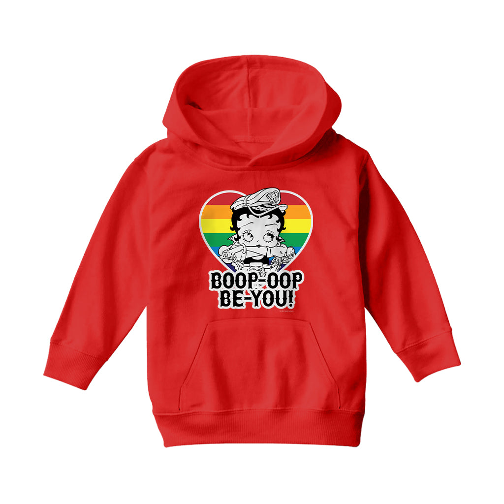 Betty Boop Pride Oop Be You Kids Hooded Sweatshirt-Betty Boop Shop