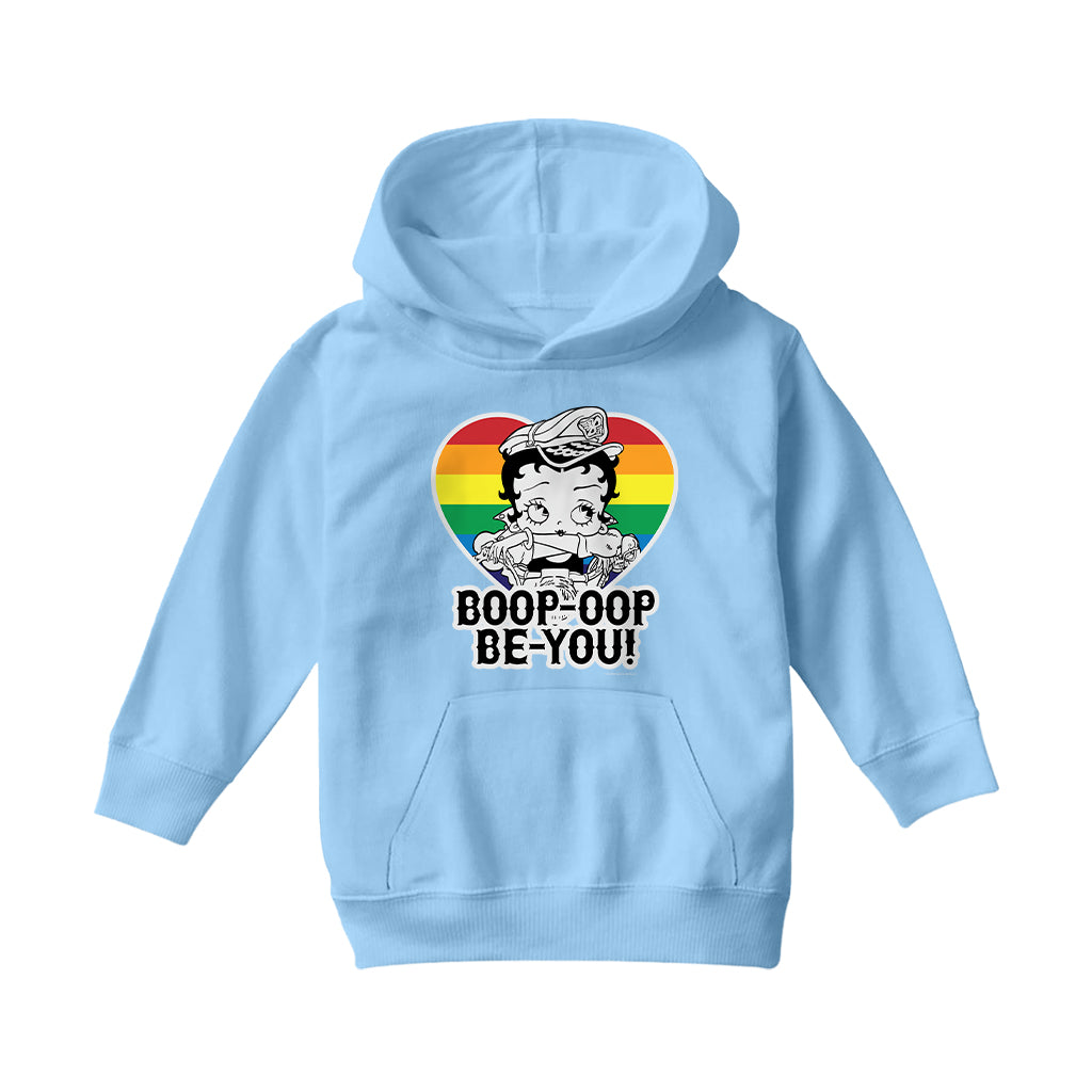 Betty Boop Pride Oop Be You Kids Hooded Sweatshirt-Betty Boop Shop