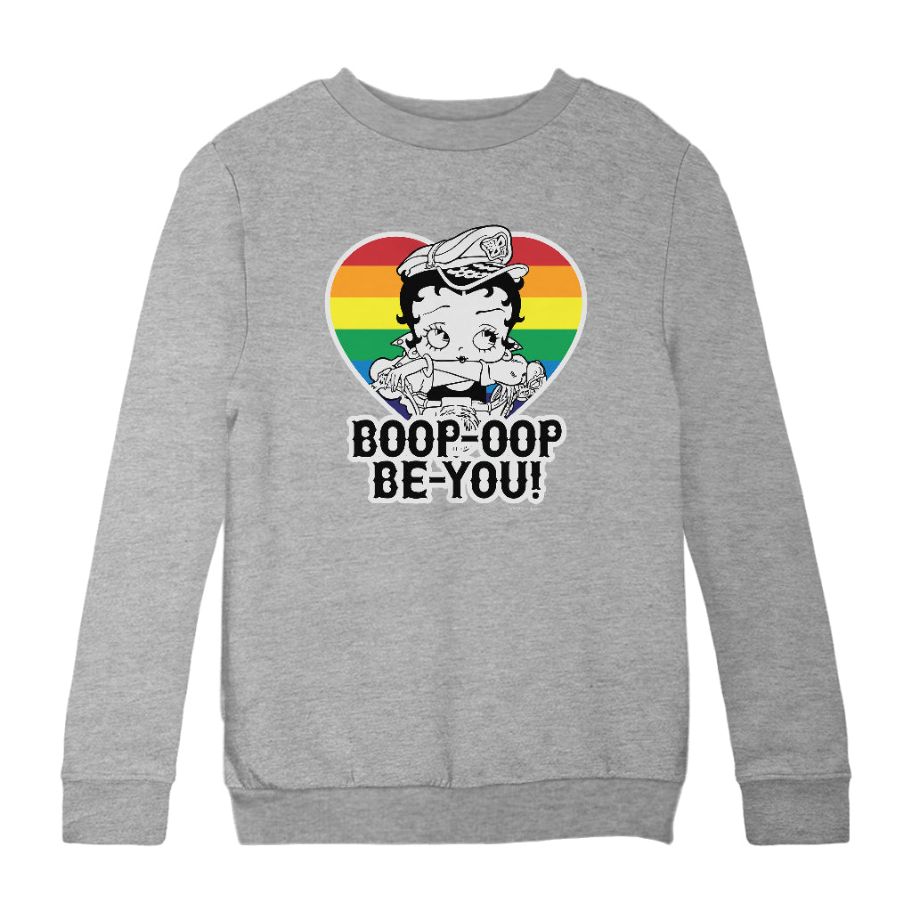 Betty Boop Pride Oop Be You Kids Sweatshirt-Betty Boop Shop