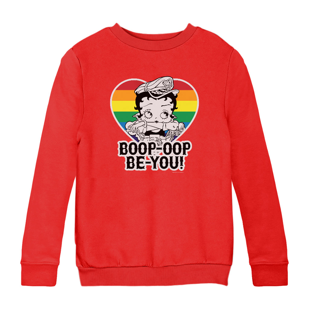 Betty Boop Pride Oop Be You Kids Sweatshirt-Betty Boop Shop