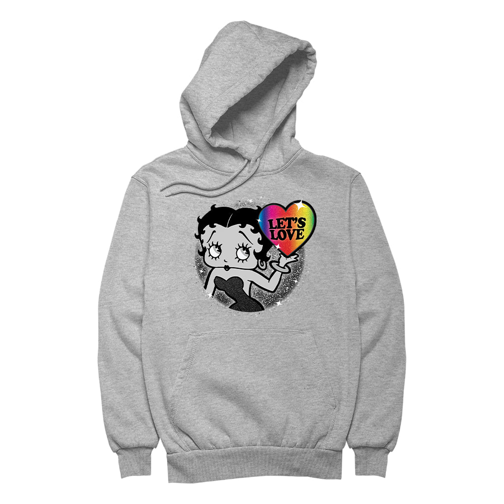 Betty Boop Let's Love Men's Hooded Sweatshirt