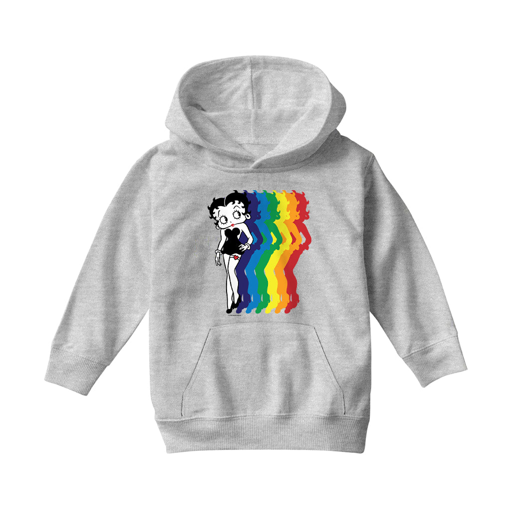 Betty Boop Pride Rainbow Blend Kids Hooded Sweatshirt-Betty Boop Shop