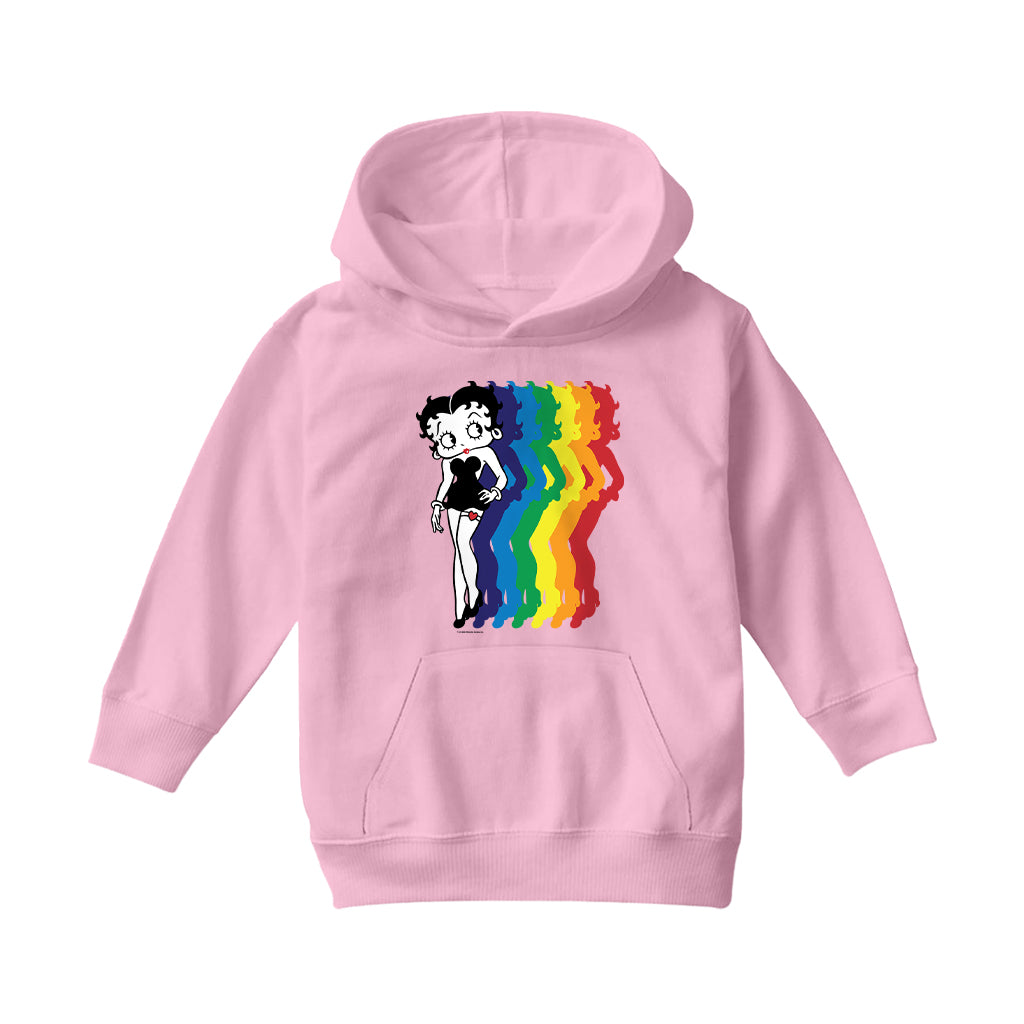 Betty Boop Pride Rainbow Blend Kids Hooded Sweatshirt