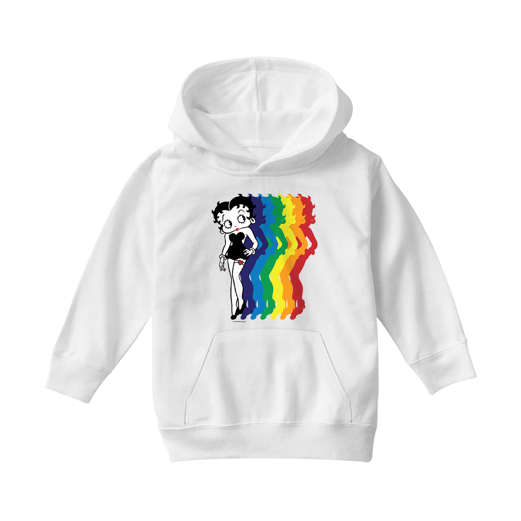 Betty Boop Pride Rainbow Blend Kids Hooded Sweatshirt-Betty Boop Shop