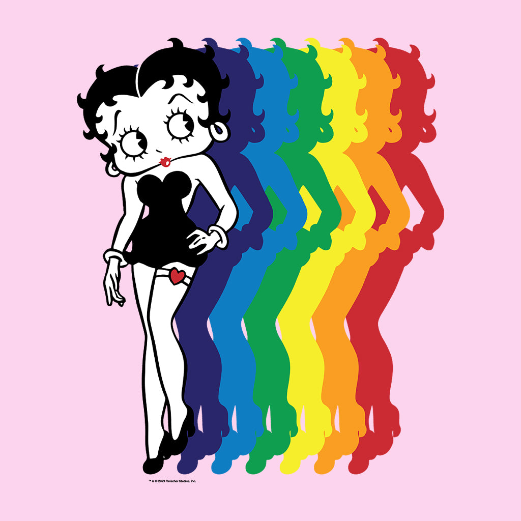 Betty Boop Pride Rainbow Blend Women's Hooded Sweatshirt-Betty Boop Shop