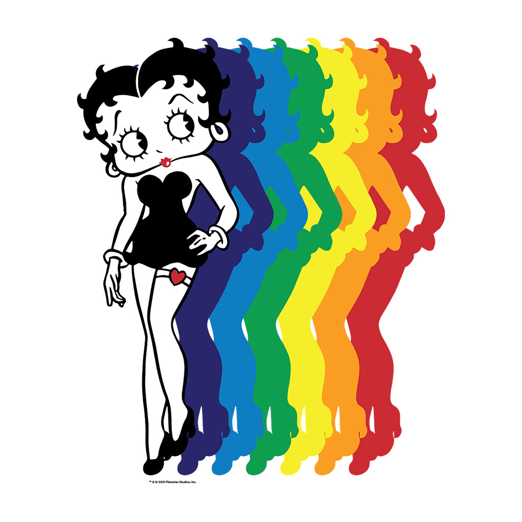 Betty Boop Pride Rainbow Blend Kids Hooded Sweatshirt-Betty Boop Shop