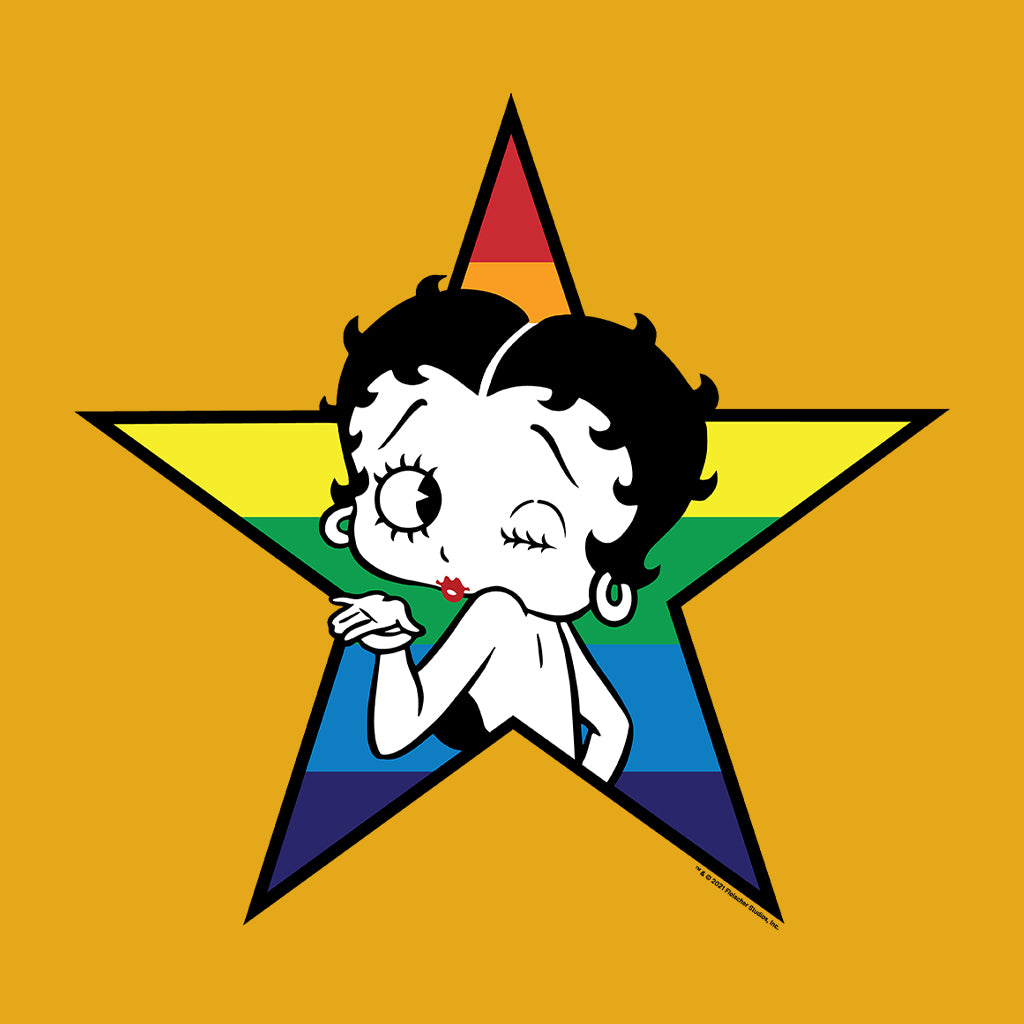 Betty Boop Star Blowing Kiss Kids T-Shirt-Betty Boop Shop