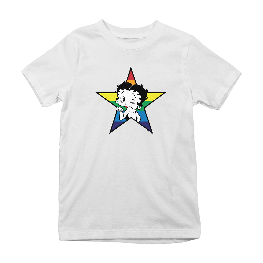 Betty Boop Star Blowing Kiss Kids T-Shirt