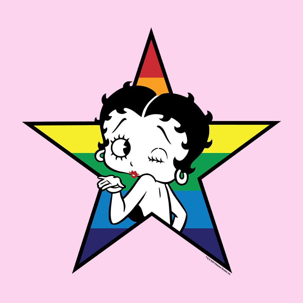 Betty Boop Star Blowing Kiss Women's Sweatshirt-Betty Boop Shop