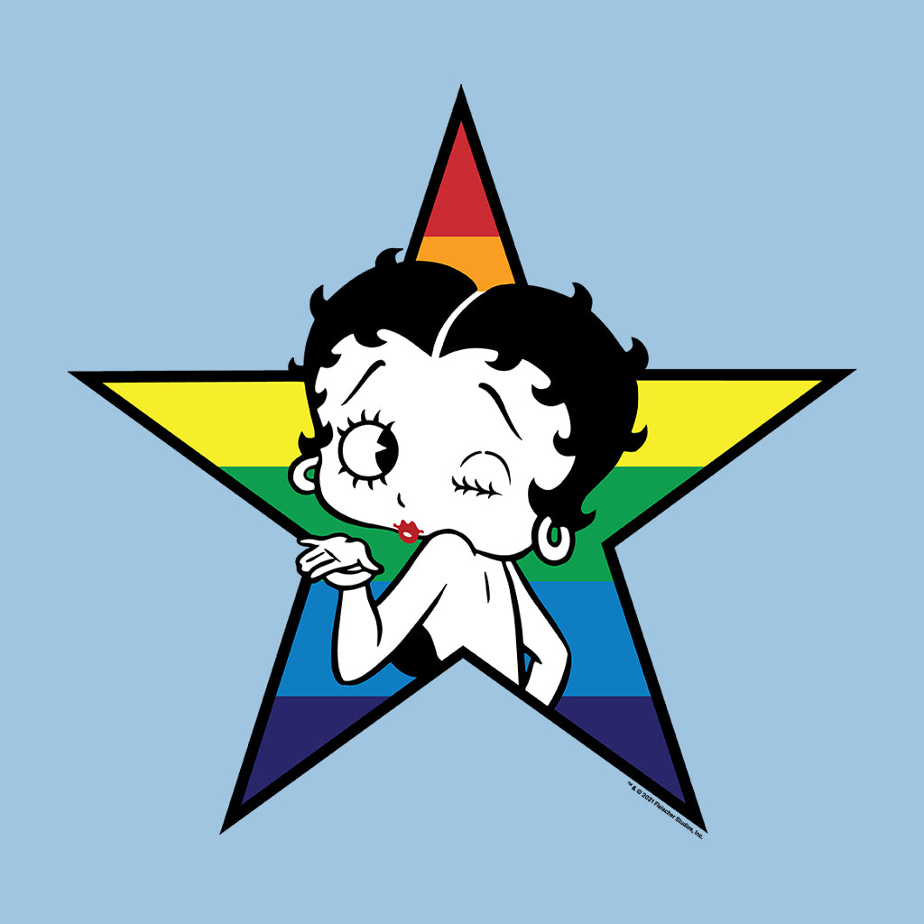 Betty Boop Star Blowing Kiss Kids T-Shirt-Betty Boop Shop