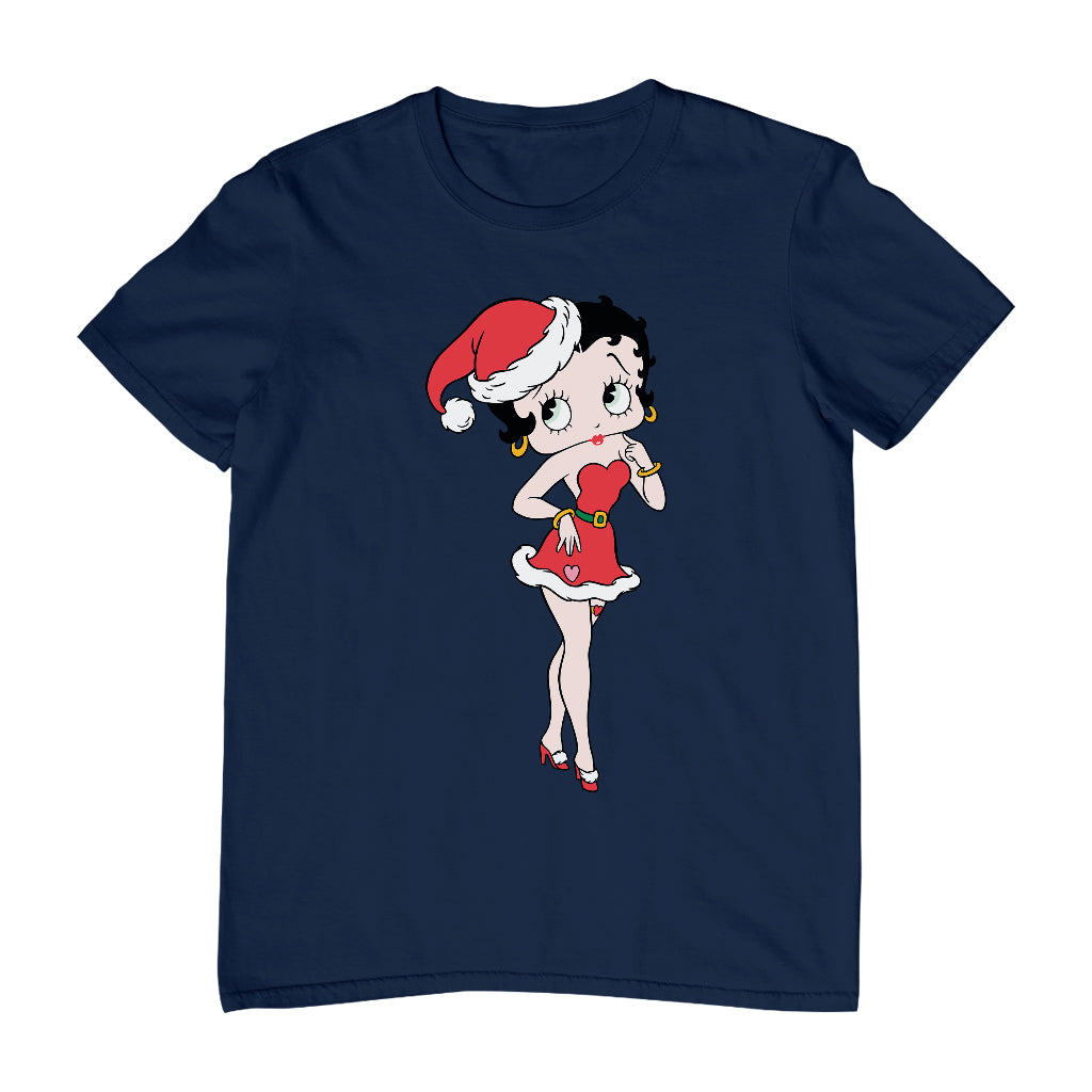 Betty Boop Christmas Touching Cheek Pose Men's T-Shirt