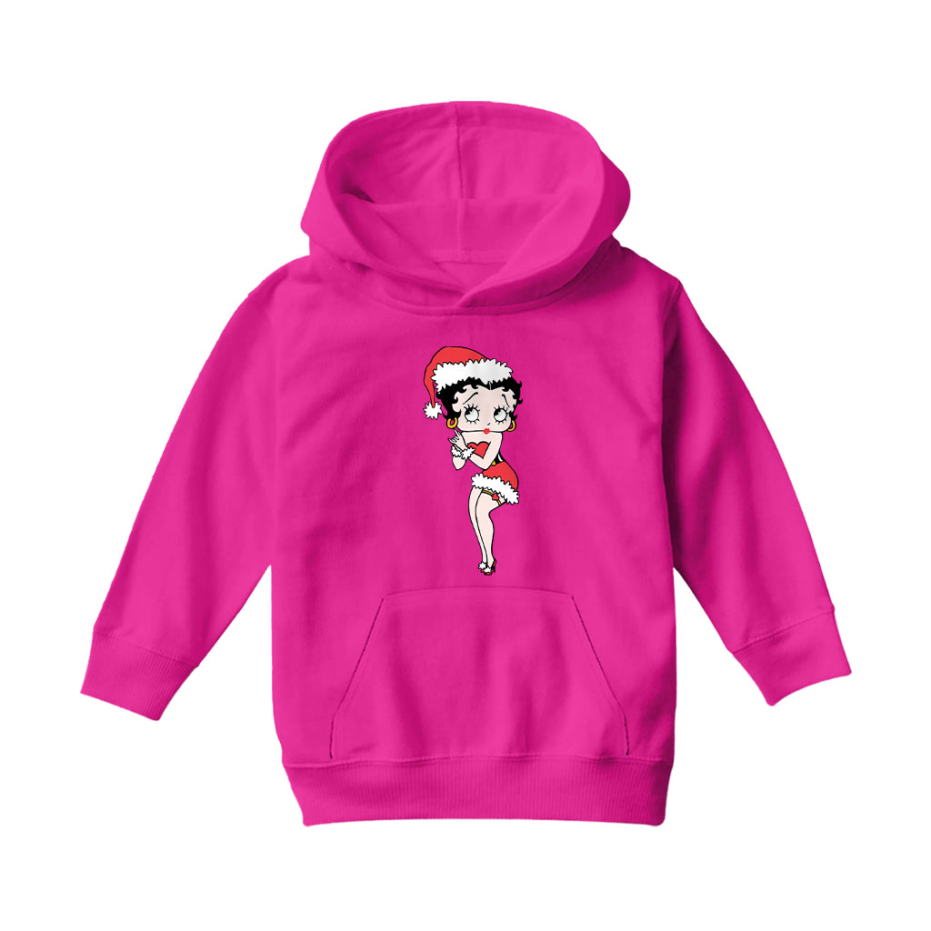 Betty Boop Christmas Wishing Kids Hooded Sweatshirt-Betty Boop Shop