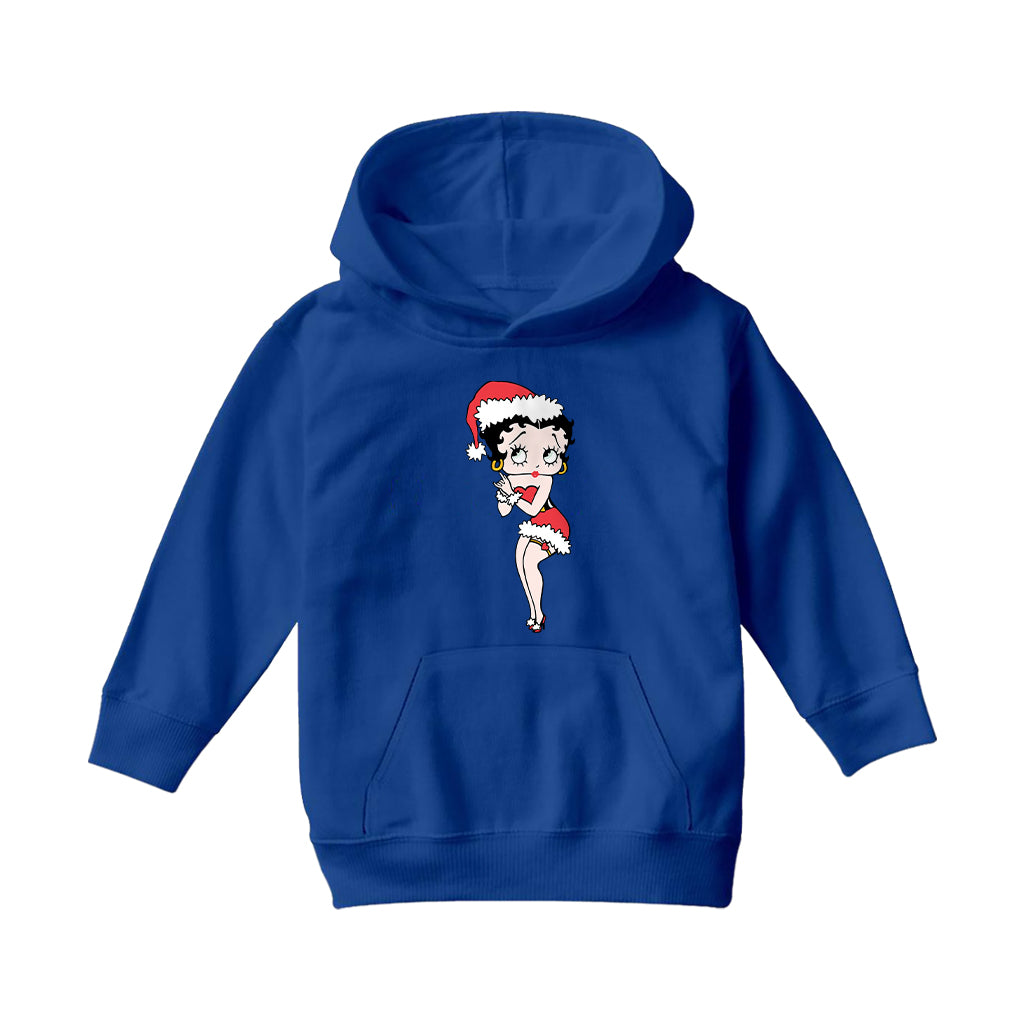 Betty Boop Christmas Wishing Kids Hooded Sweatshirt-Betty Boop Shop