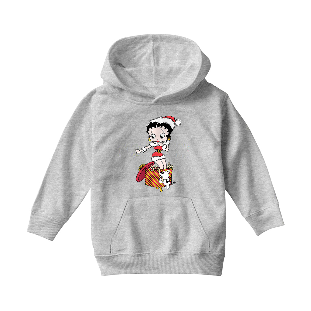 Betty Boop Christmas Packing By Pudgy Kids Hooded Sweatshirt-Betty Boop Shop
