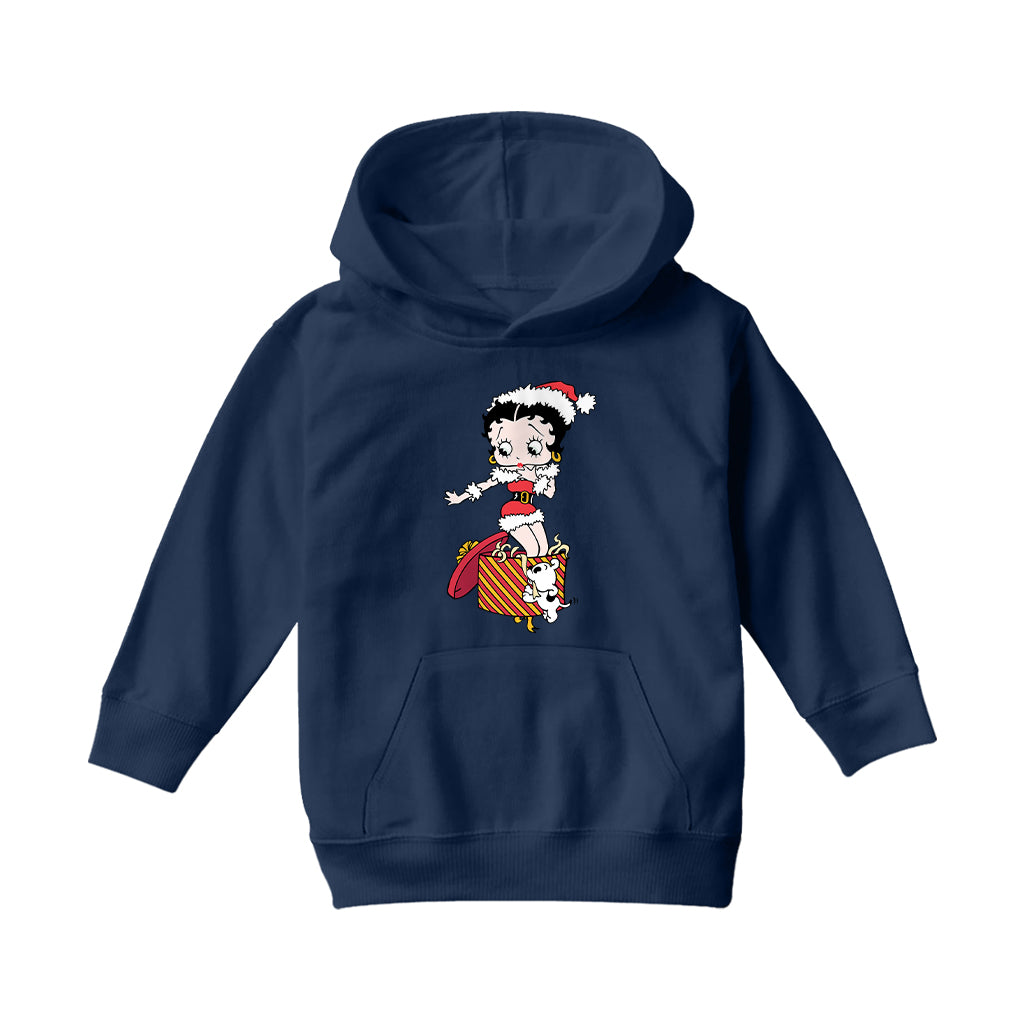 Betty Boop Christmas Packing By Pudgy Kids Hooded Sweatshirt-Betty Boop Shop