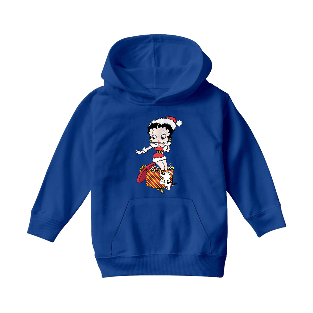 Betty Boop Christmas Packing By Pudgy Kids Hooded Sweatshirt-Betty Boop Shop
