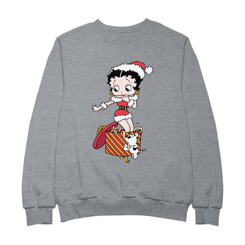 Betty Boop Christmas Packing By Pudgy Men's Sweatshirt