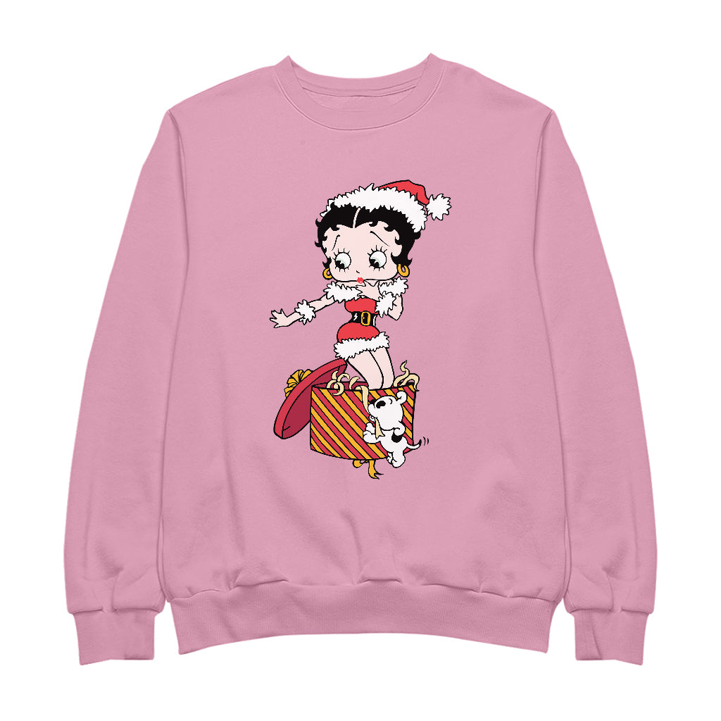 Betty Boop Christmas Packing By Pudgy Men's Sweatshirt-Betty Boop Shop