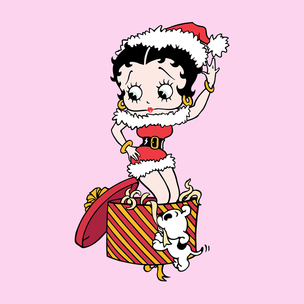 Betty Boop Christmas Box Packed Women's Hooded Sweatshirt-Betty Boop Shop