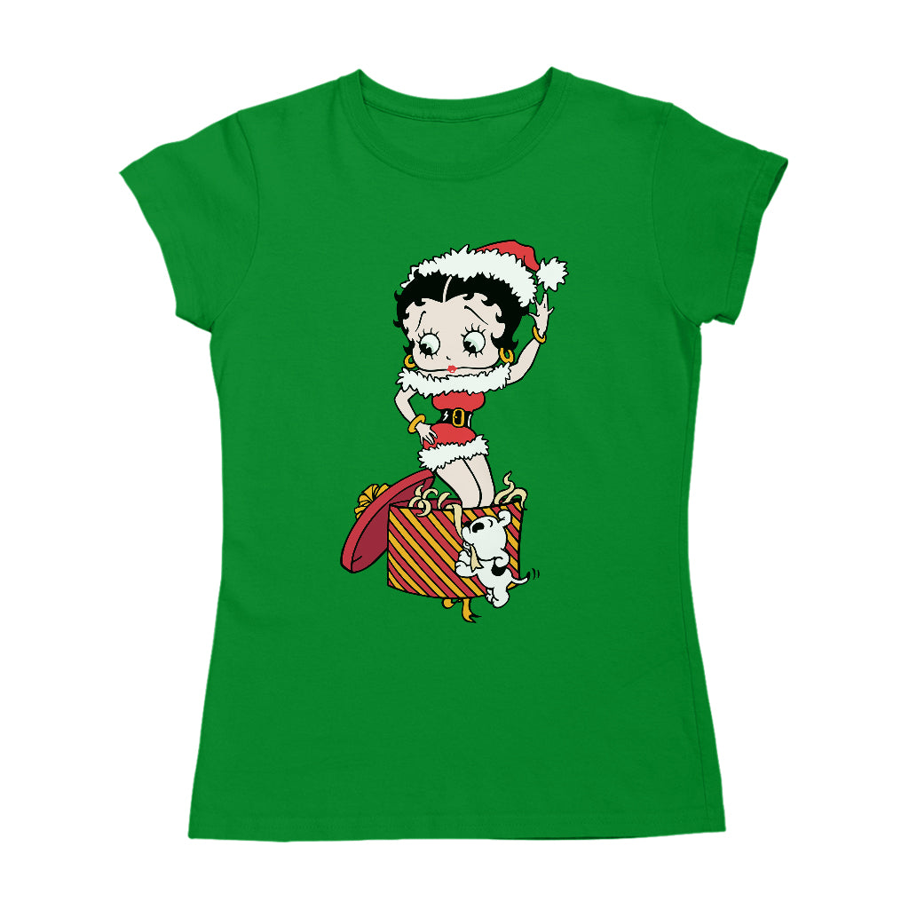 Betty Boop Christmas Box Packed Women's T-Shirt-Betty Boop Shop