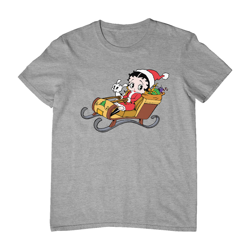 Betty Boop Christmas Sleigh Men's T-Shirt