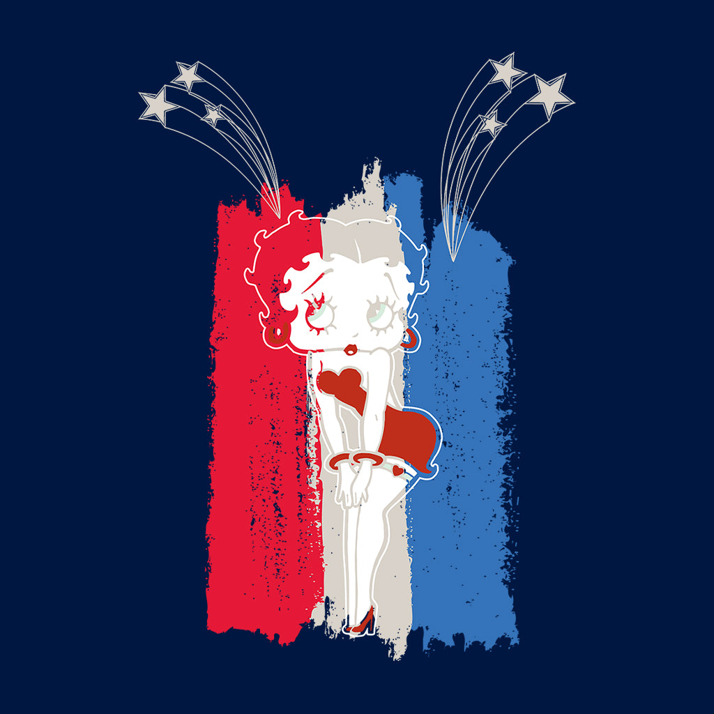 Betty Boop Americana Stars & Flag Kids T-Shirt-Betty Boop Shop