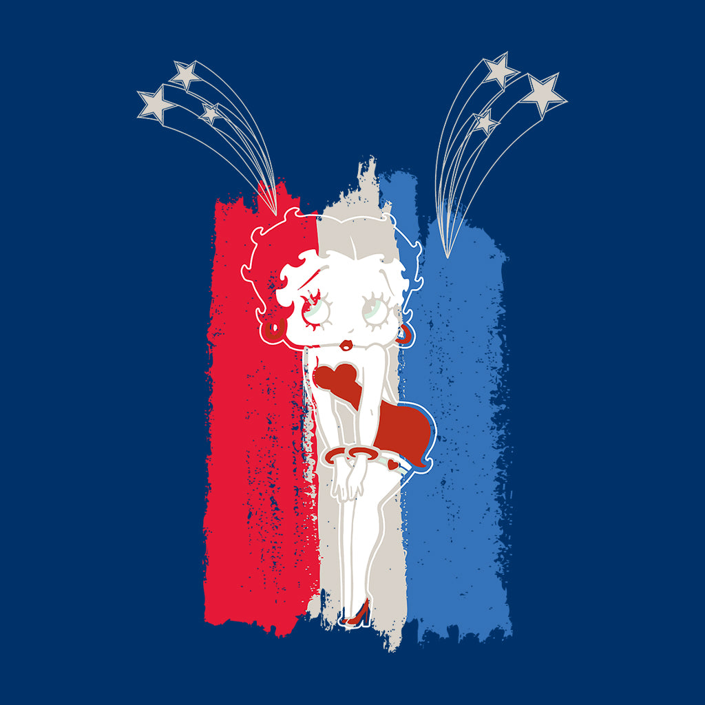 Betty Boop Americana Stars & Flag Men's Hooded Sweatshirt-Betty Boop Shop