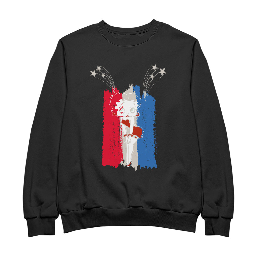 Betty Boop Americana Stars & Flag Women's Sweatshirt