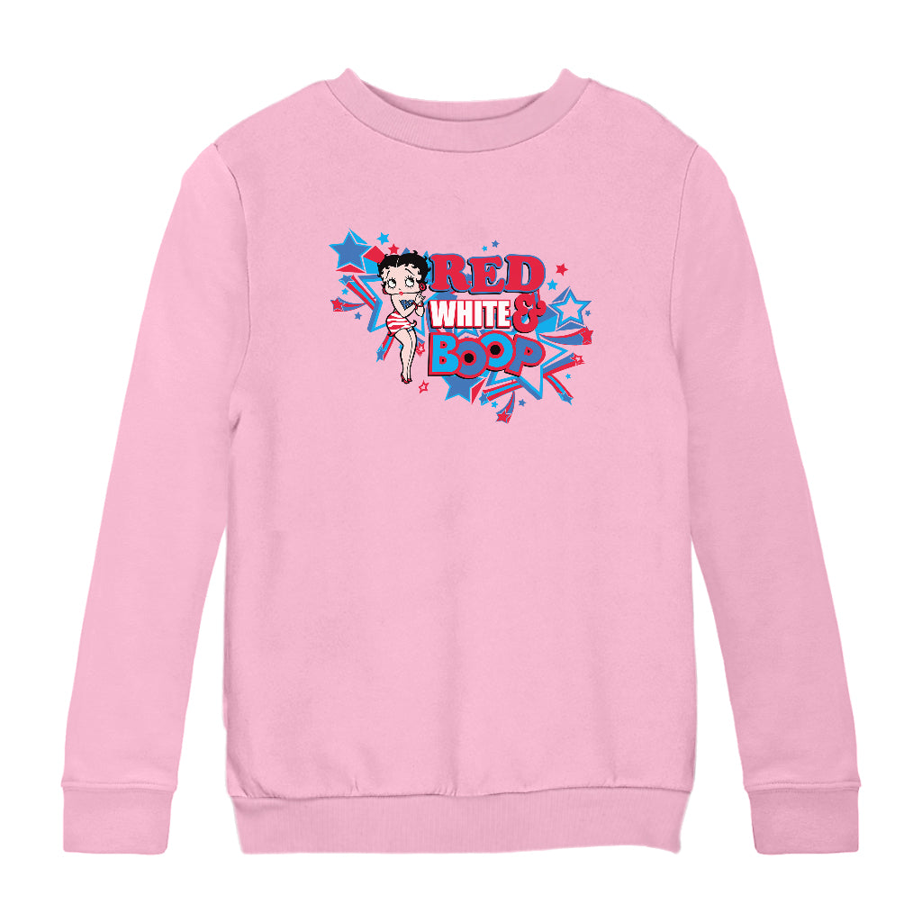 Americana Red White and Boop Kids Sweatshirt