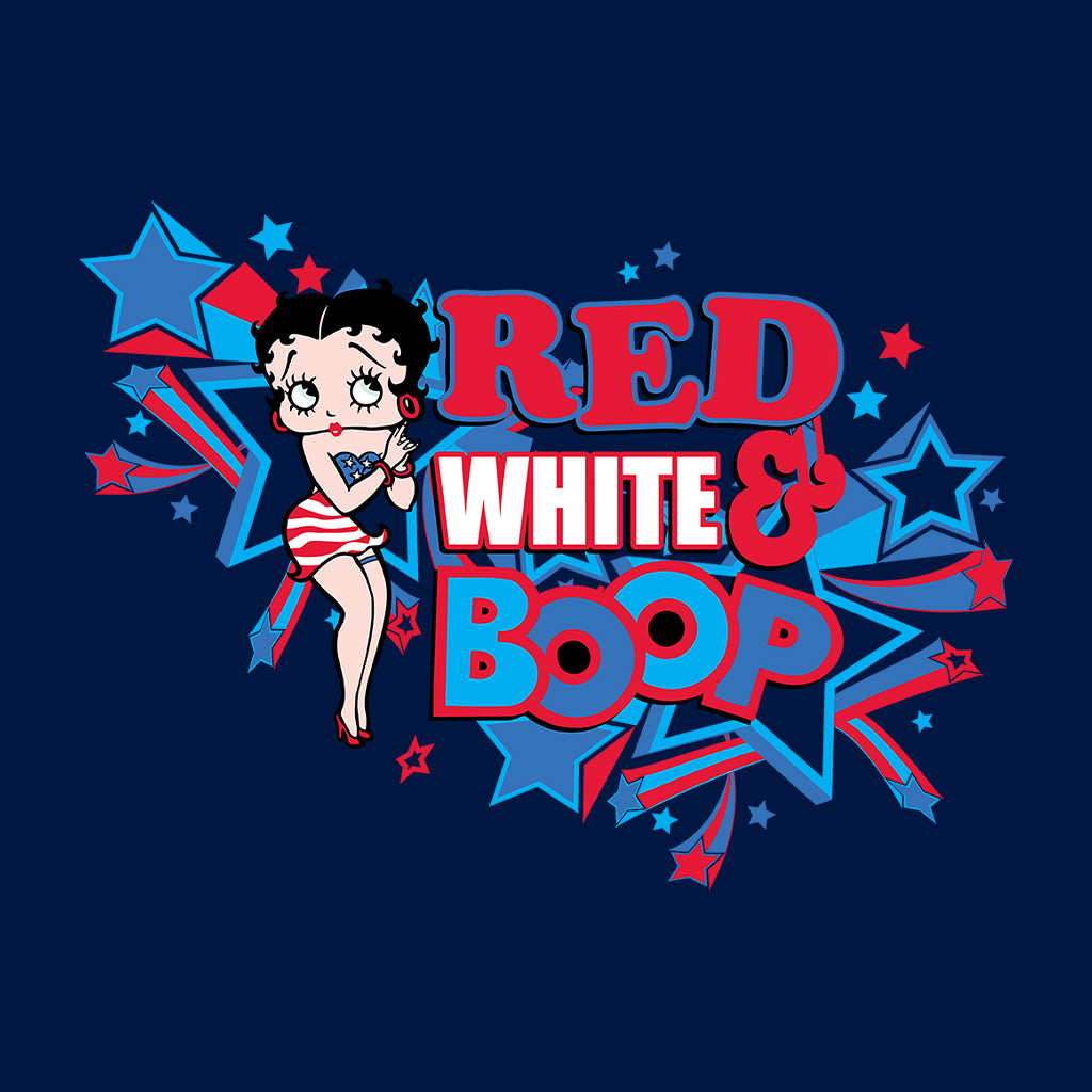 Americana Red White and Boop Women's T-Shirt-Betty Boop Shop