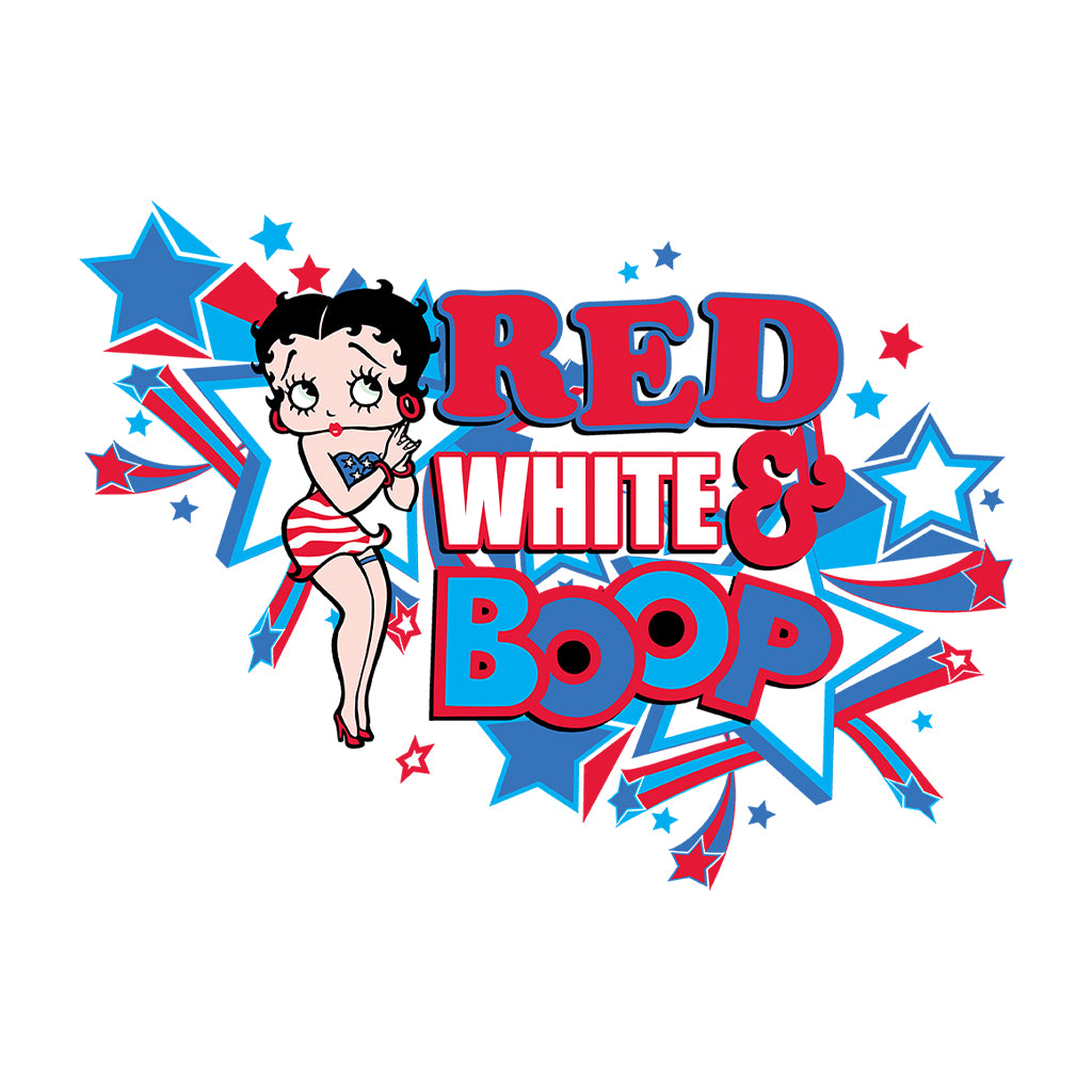Americana Red White and Boop Women's T-Shirt-Betty Boop Shop