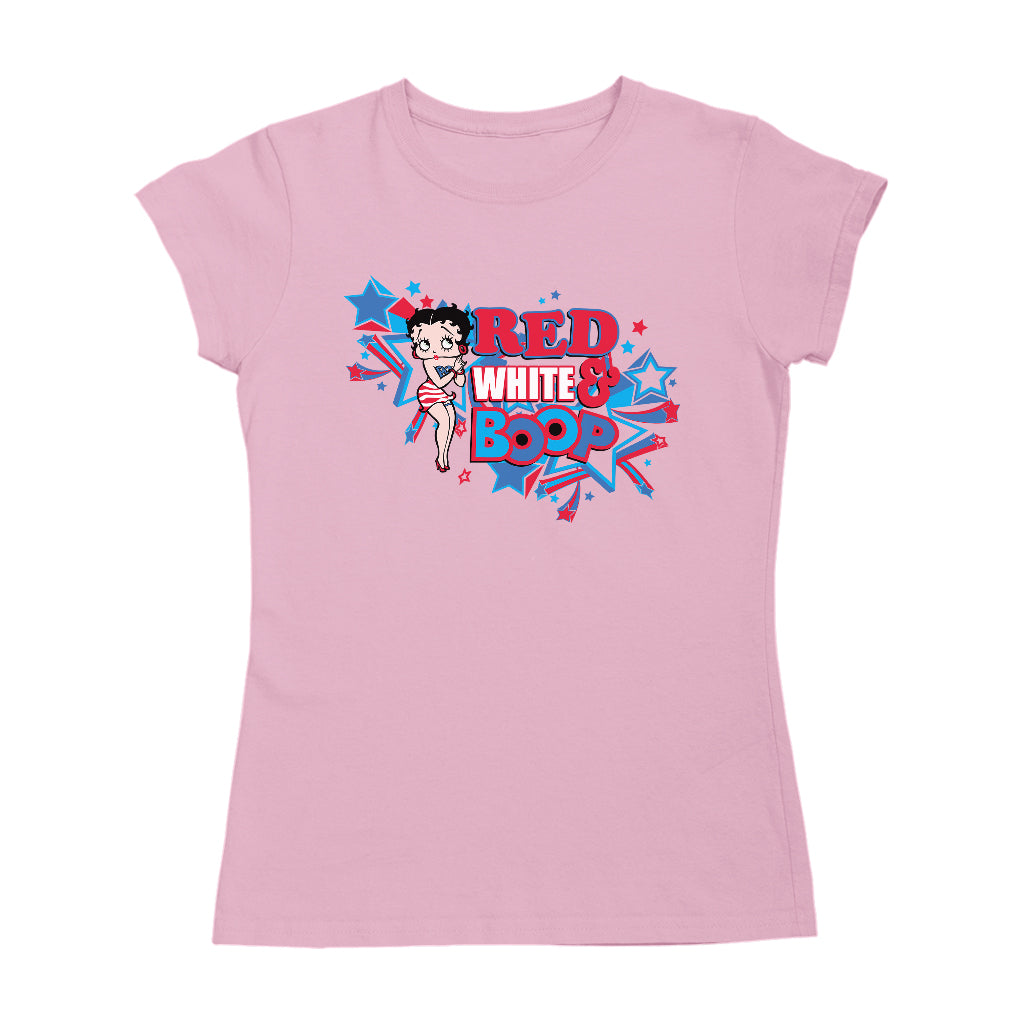 Americana Red White and Boop Women's T-Shirt-Betty Boop Shop