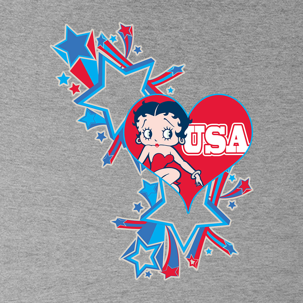 Americana USA Stars & Heart Kids Hooded Sweatshirt-Betty Boop Shop