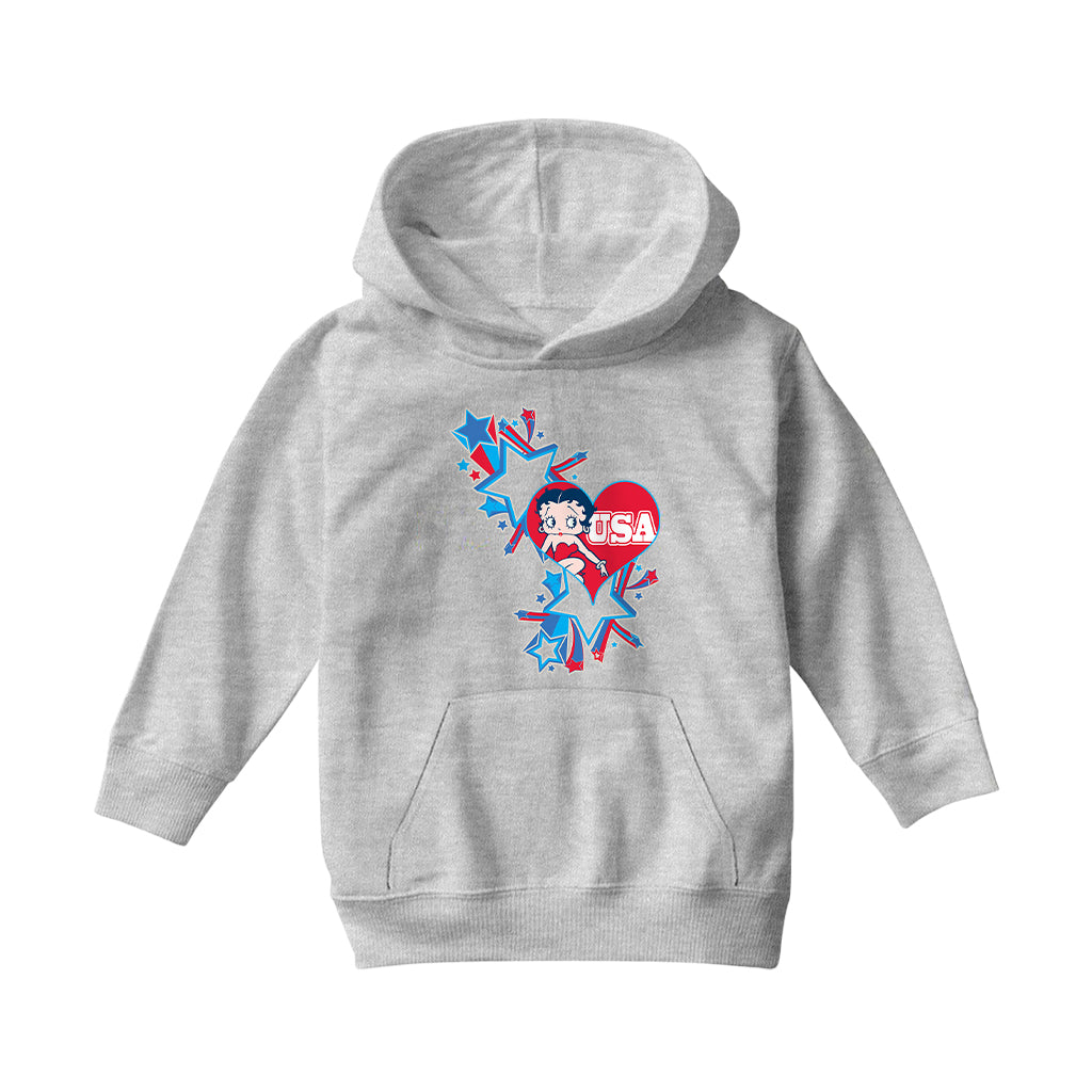 Americana USA Stars & Heart Kids Hooded Sweatshirt