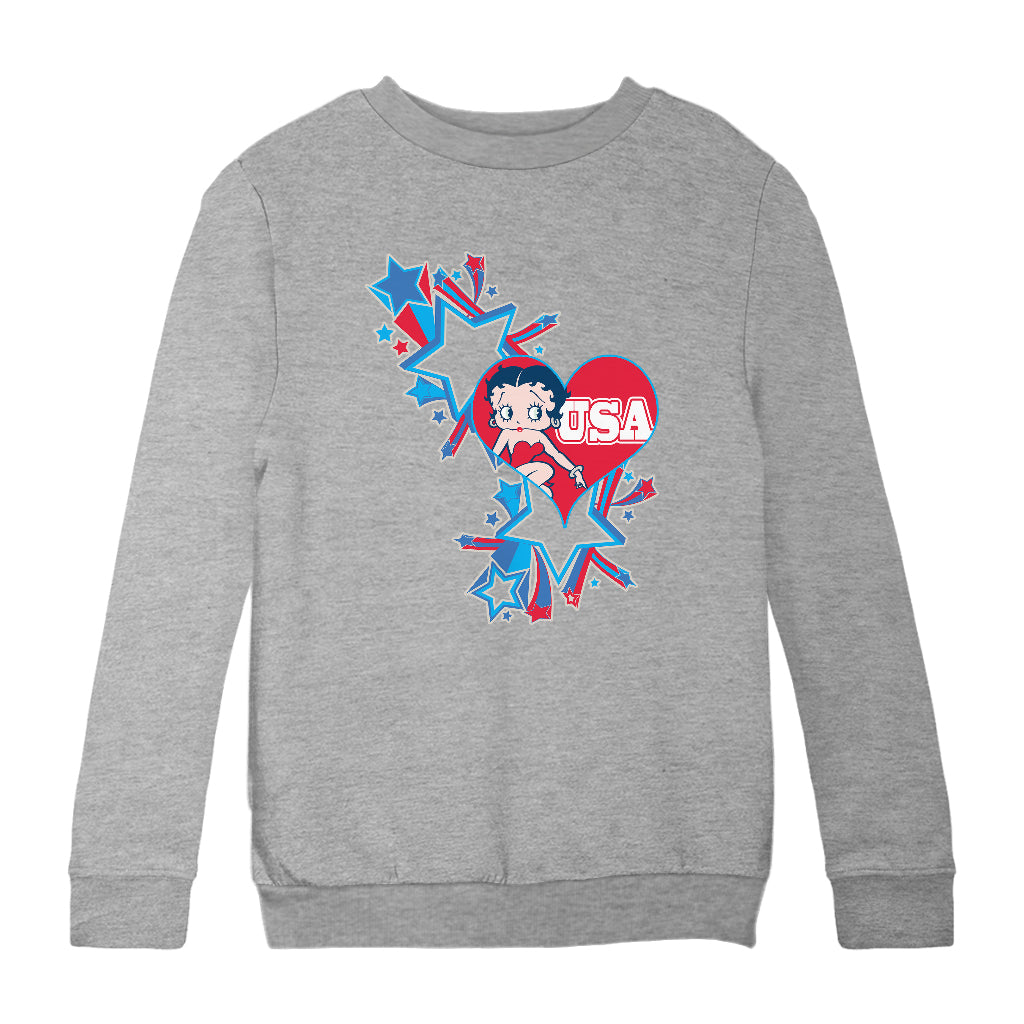 Americana USA Stars & Heart Kids Sweatshirt