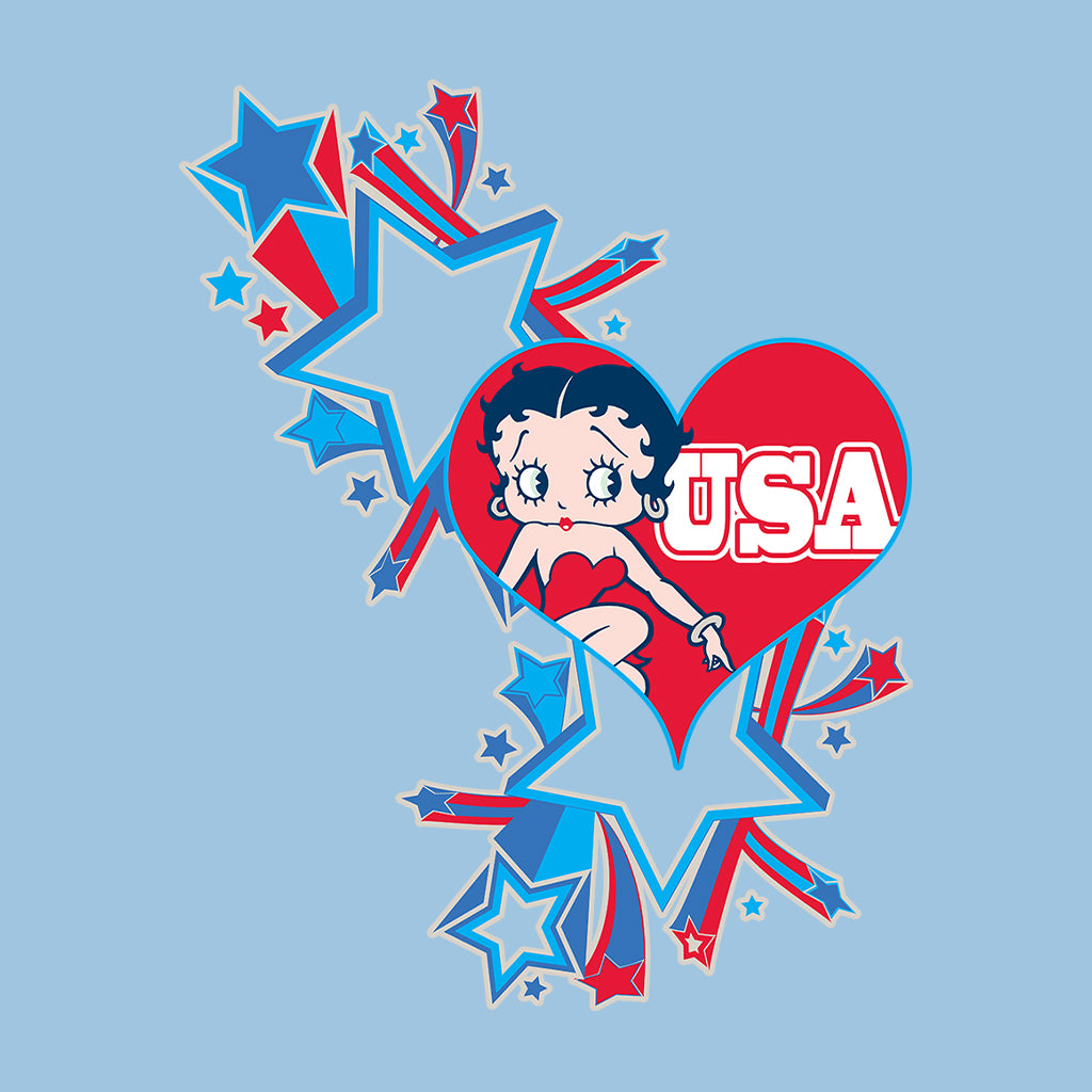 Americana USA Stars & Heart Women's Sweatshirt-Betty Boop Shop