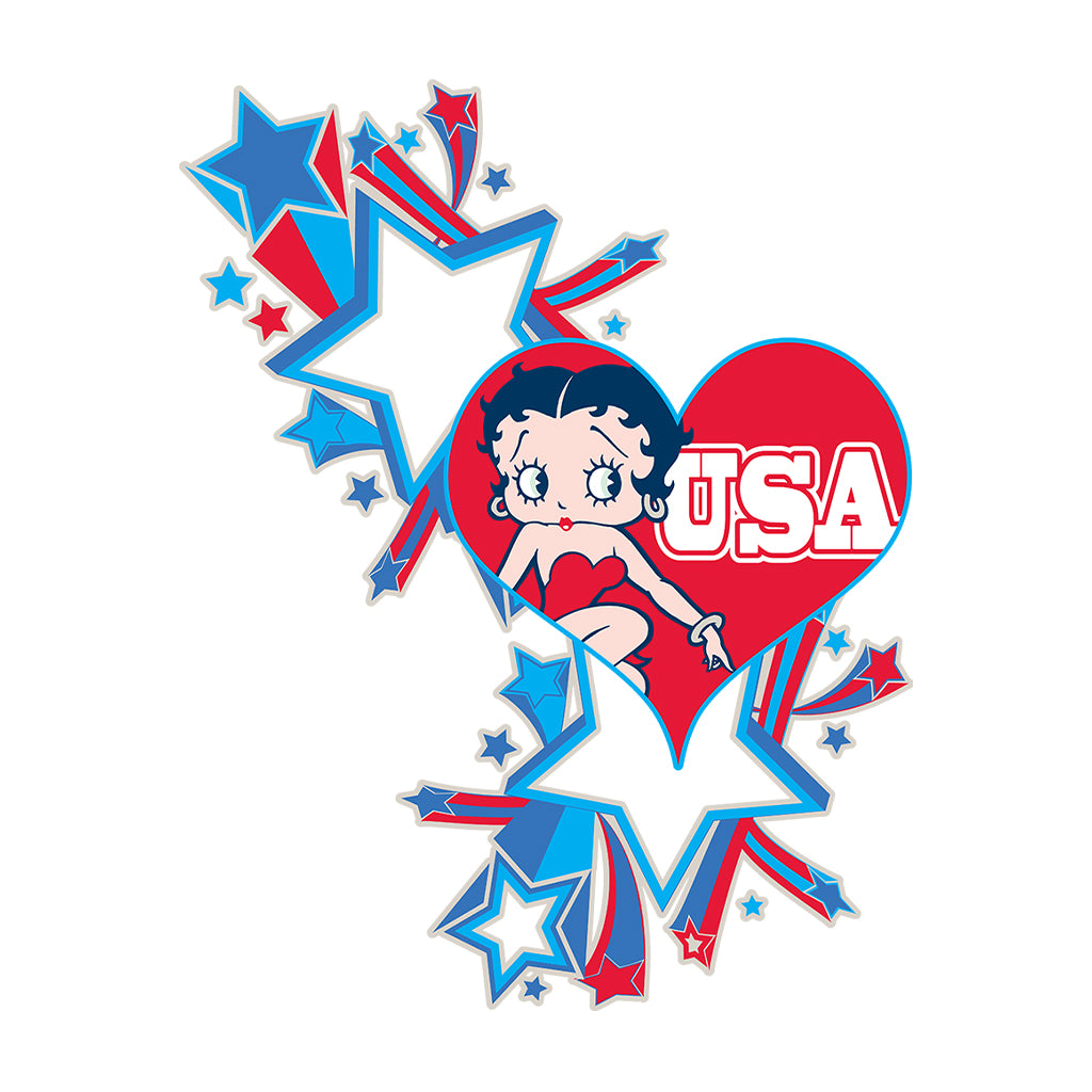 Americana USA Stars & Heart Kids Sweatshirt-Betty Boop Shop