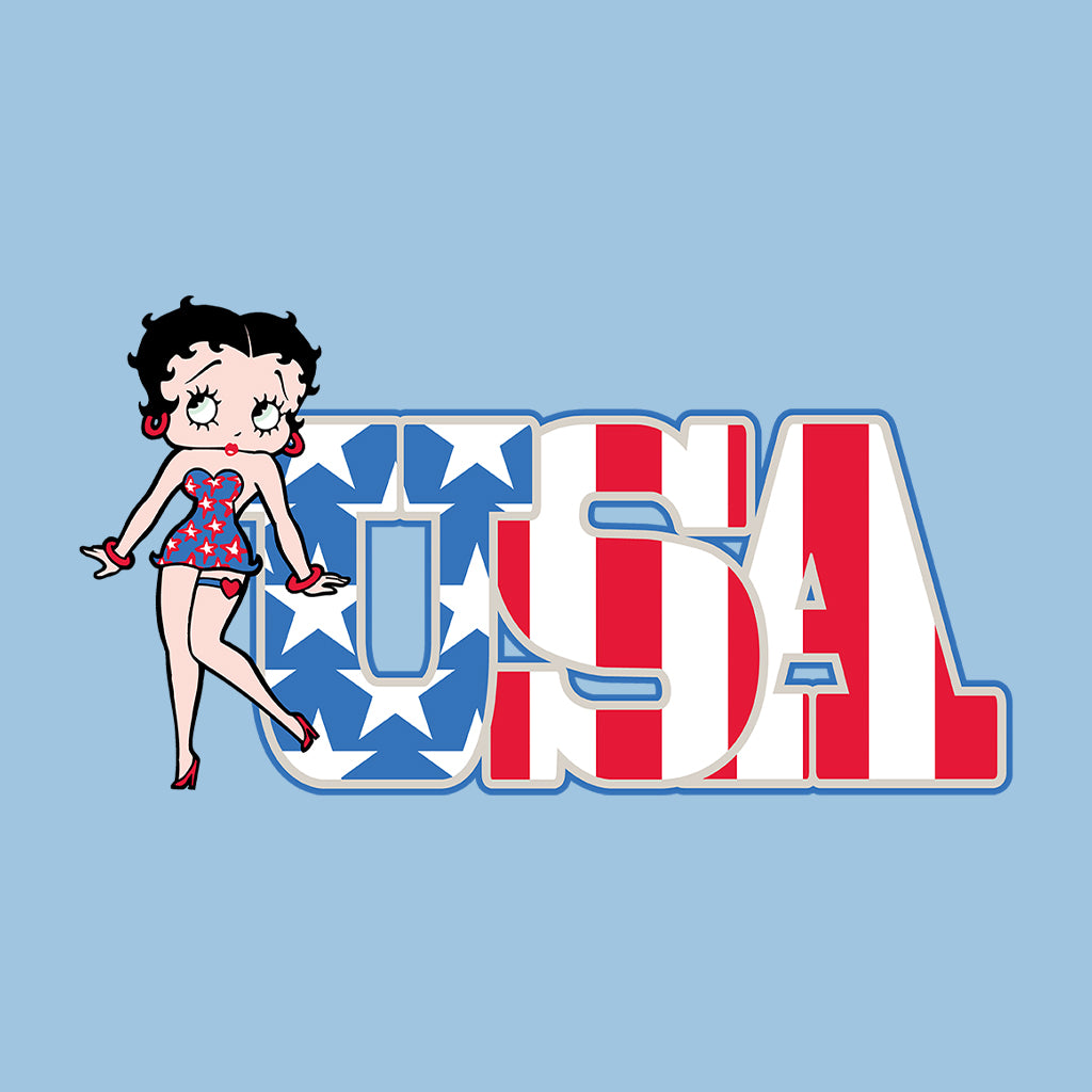 Americana Stars & Stripes Women's Sweatshirt-Betty Boop Shop