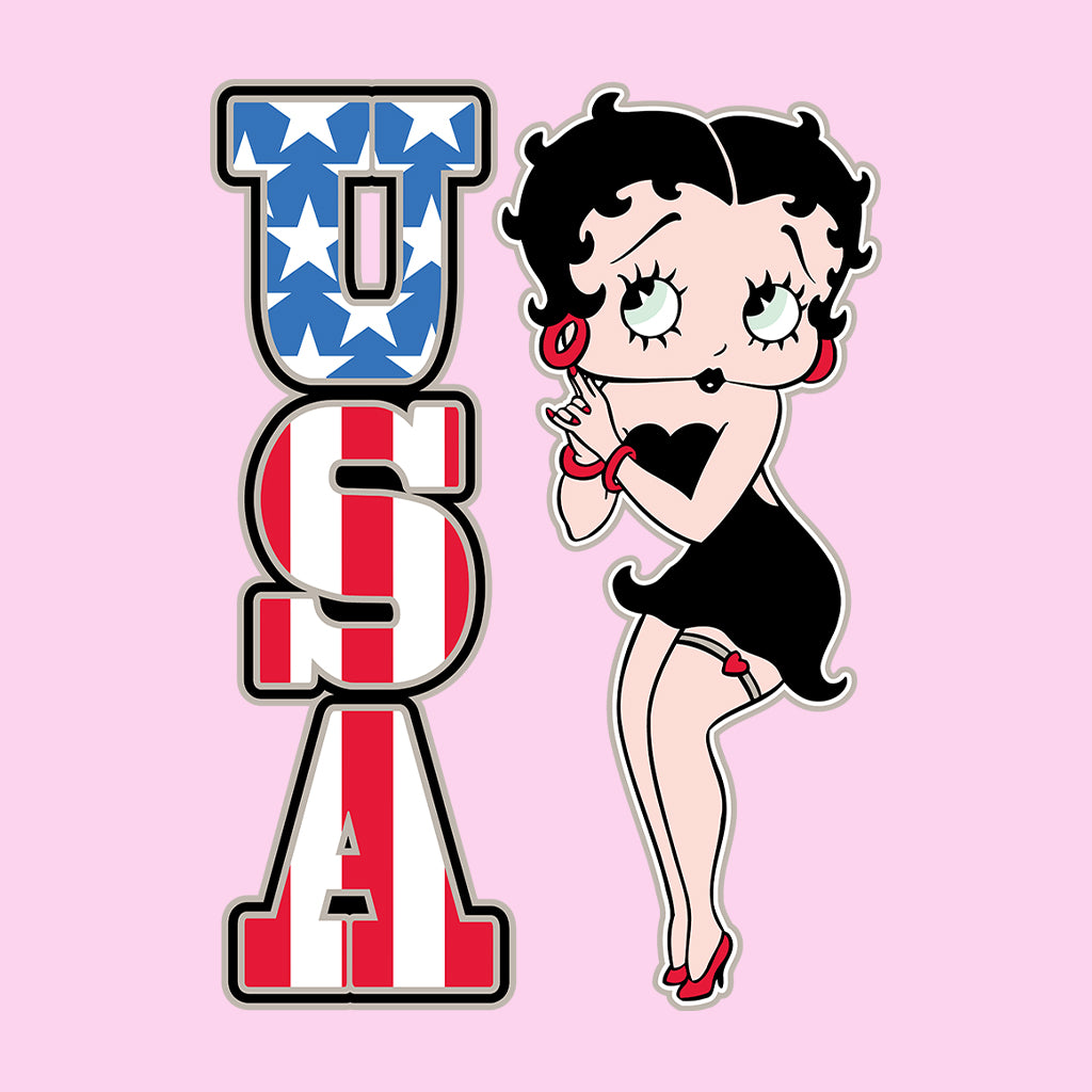 Americana USA Patriot Betty Women's Hooded Sweatshirt-Betty Boop Shop
