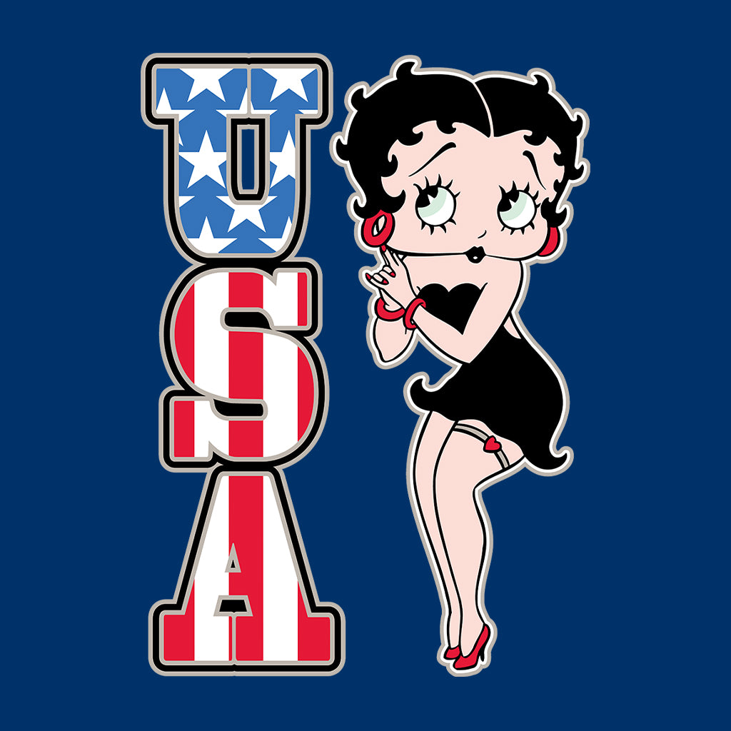 Americana USA Patriot Betty Kids T-Shirt-Betty Boop Shop