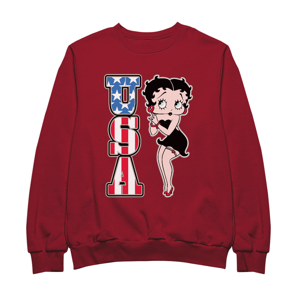 Americana USA Patriot Betty Women's Sweatshirt-Betty Boop Shop
