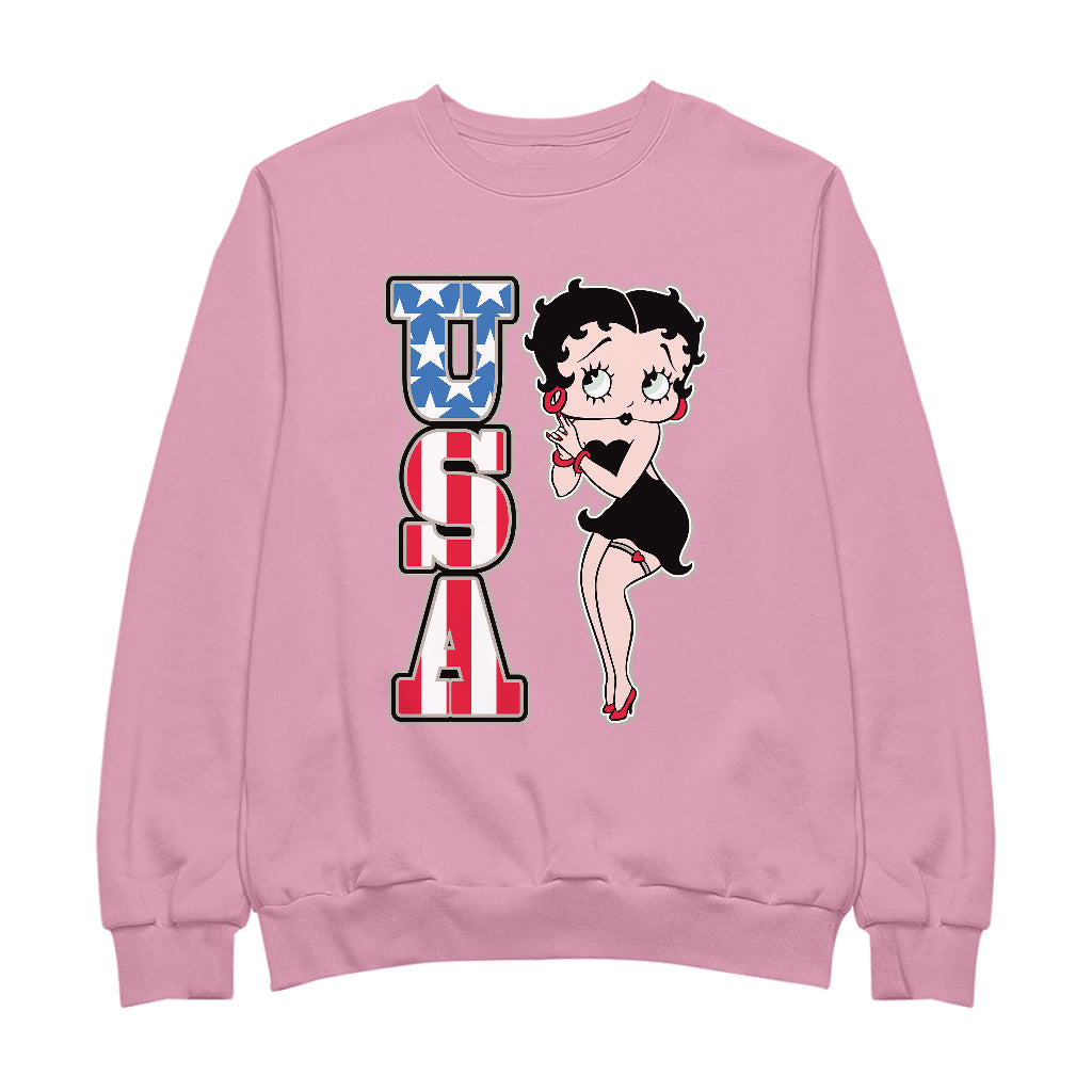 Americana USA Patriot Betty Women's Sweatshirt-Betty Boop Shop