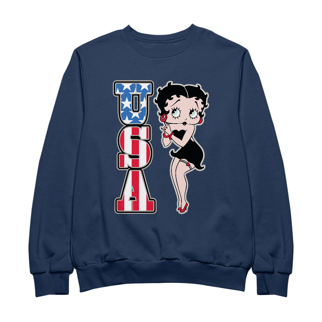 Americana USA Patriot Betty Women's Sweatshirt-Betty Boop Shop