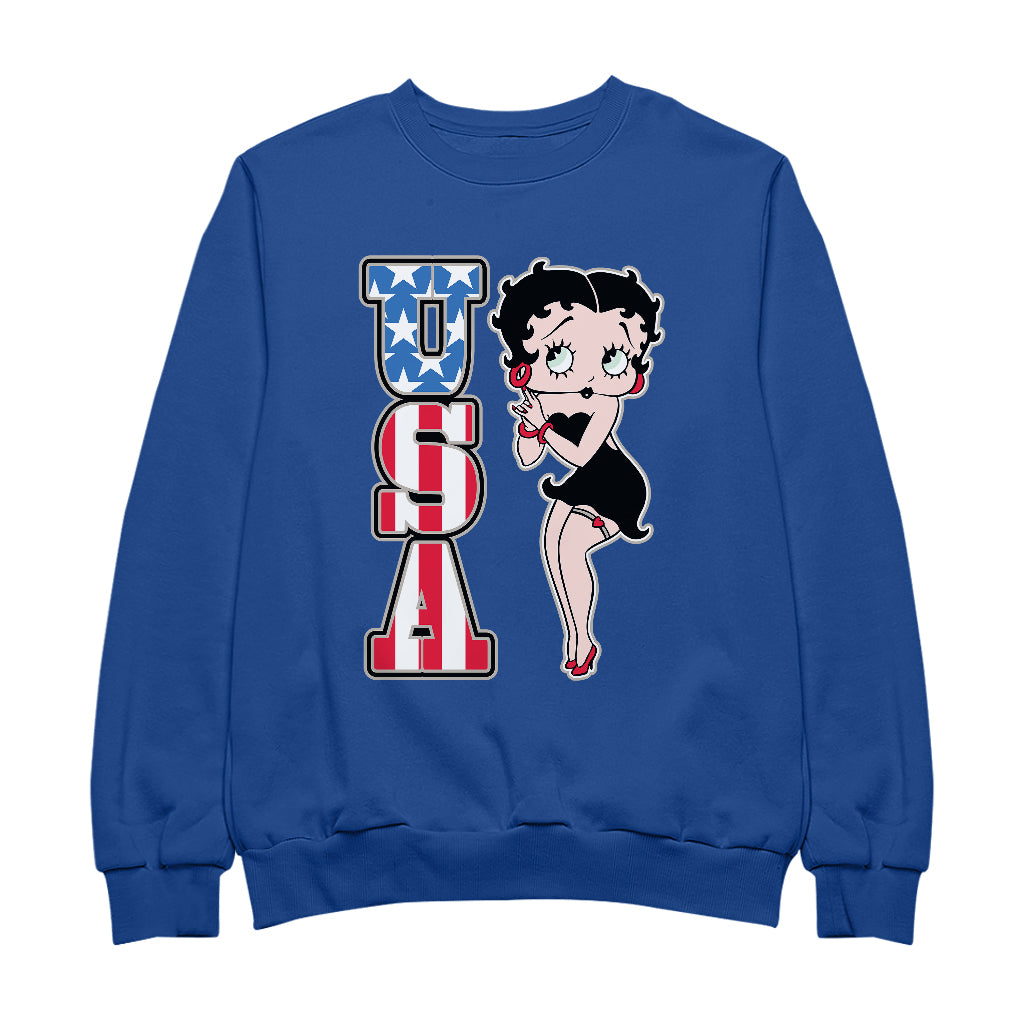 Americana USA Patriot Betty Women's Sweatshirt-Betty Boop Shop