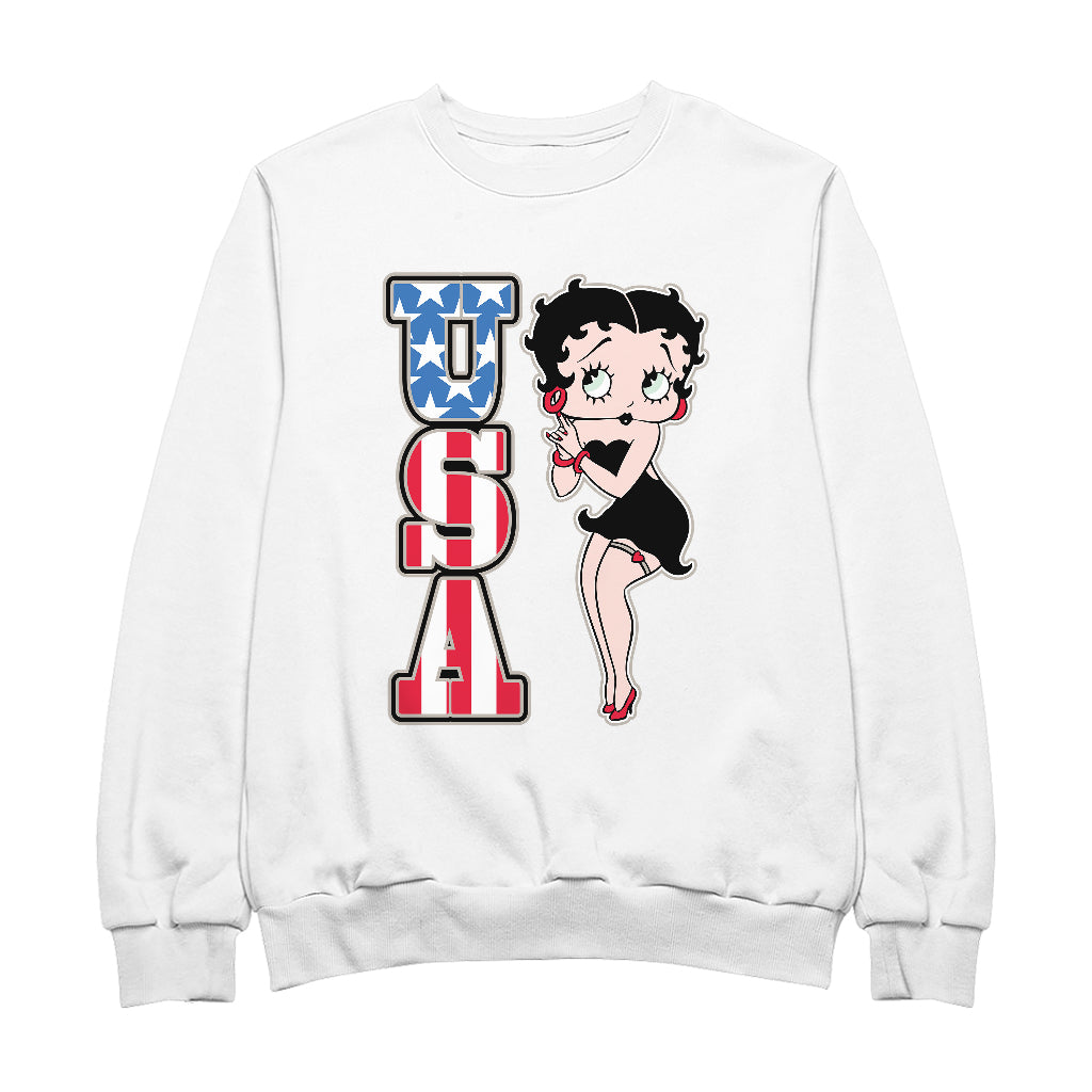 Americana USA Patriot Betty Women's Sweatshirt-Betty Boop Shop